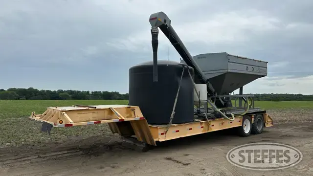 Shop-built tandem axle step deck trailer