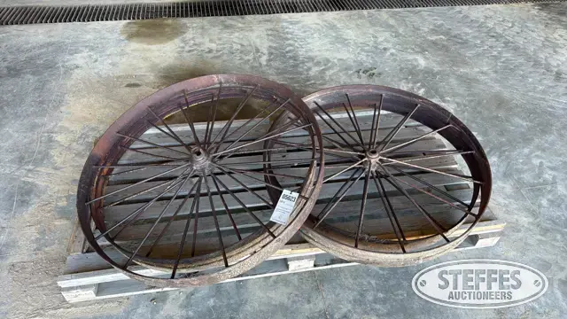 (4) steel wagon wheels