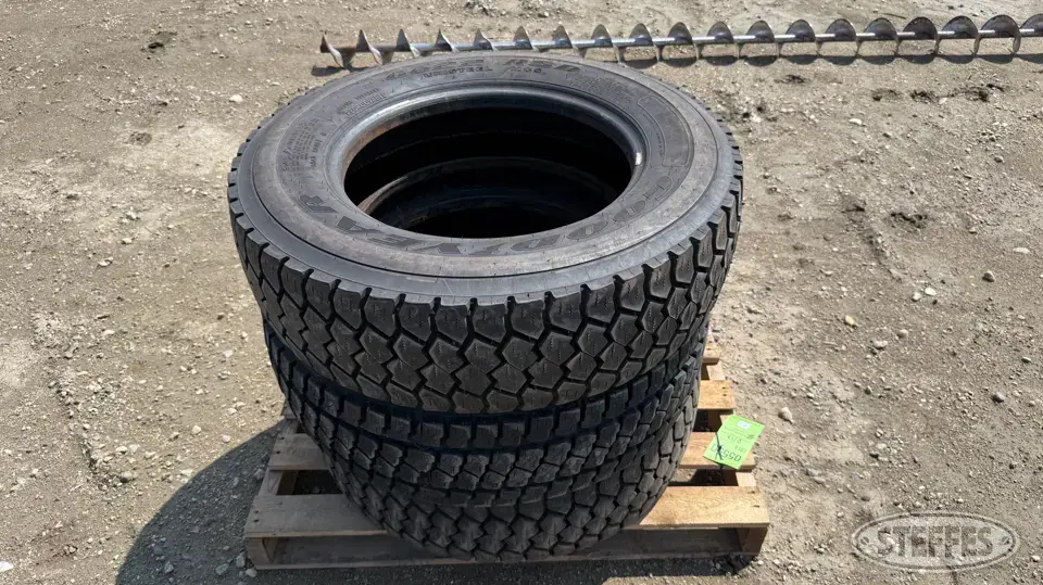(3) Goodyear 245/70R19.5 tires Truck Tire