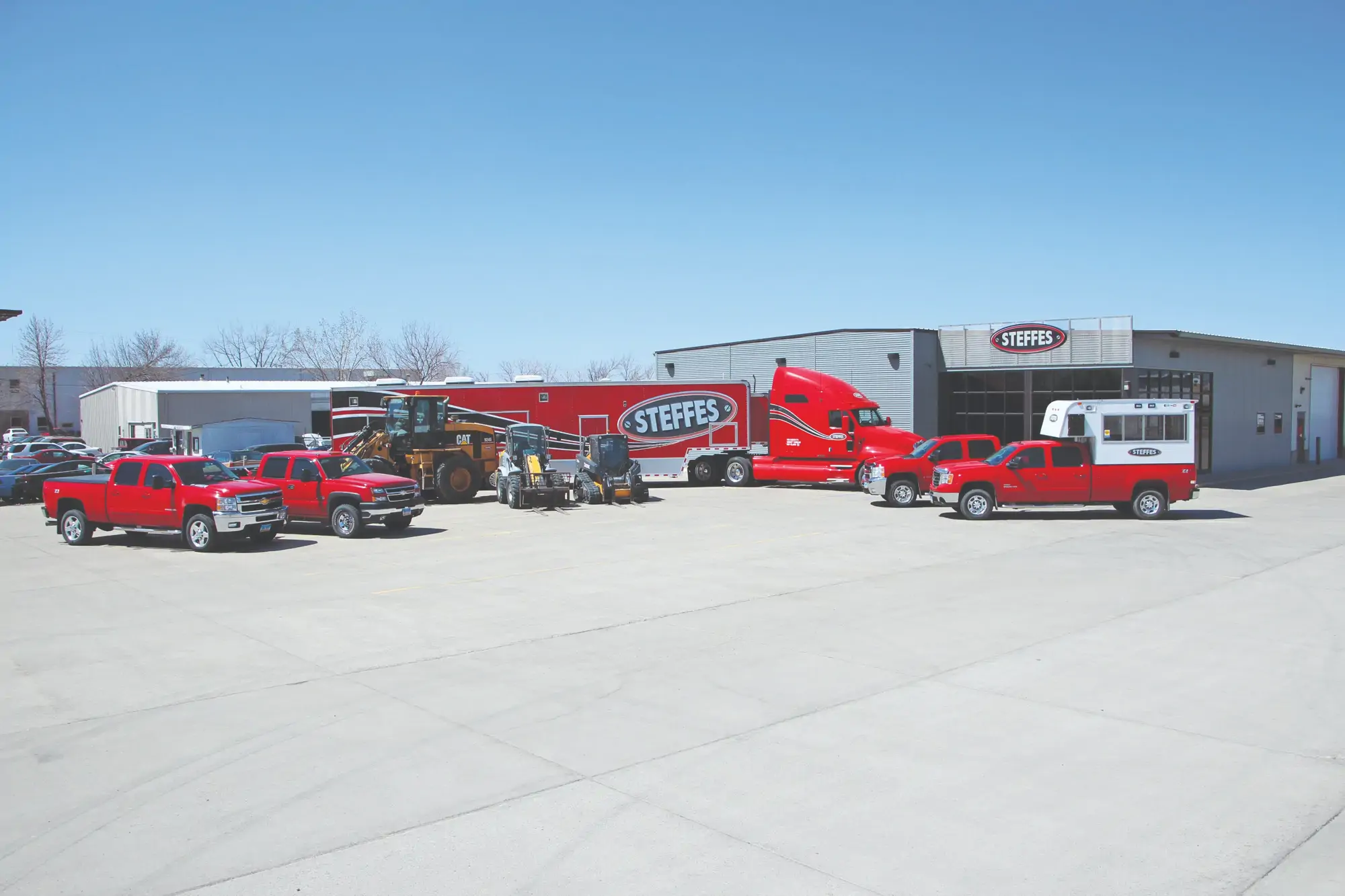 Steffes Group fleet of trucks