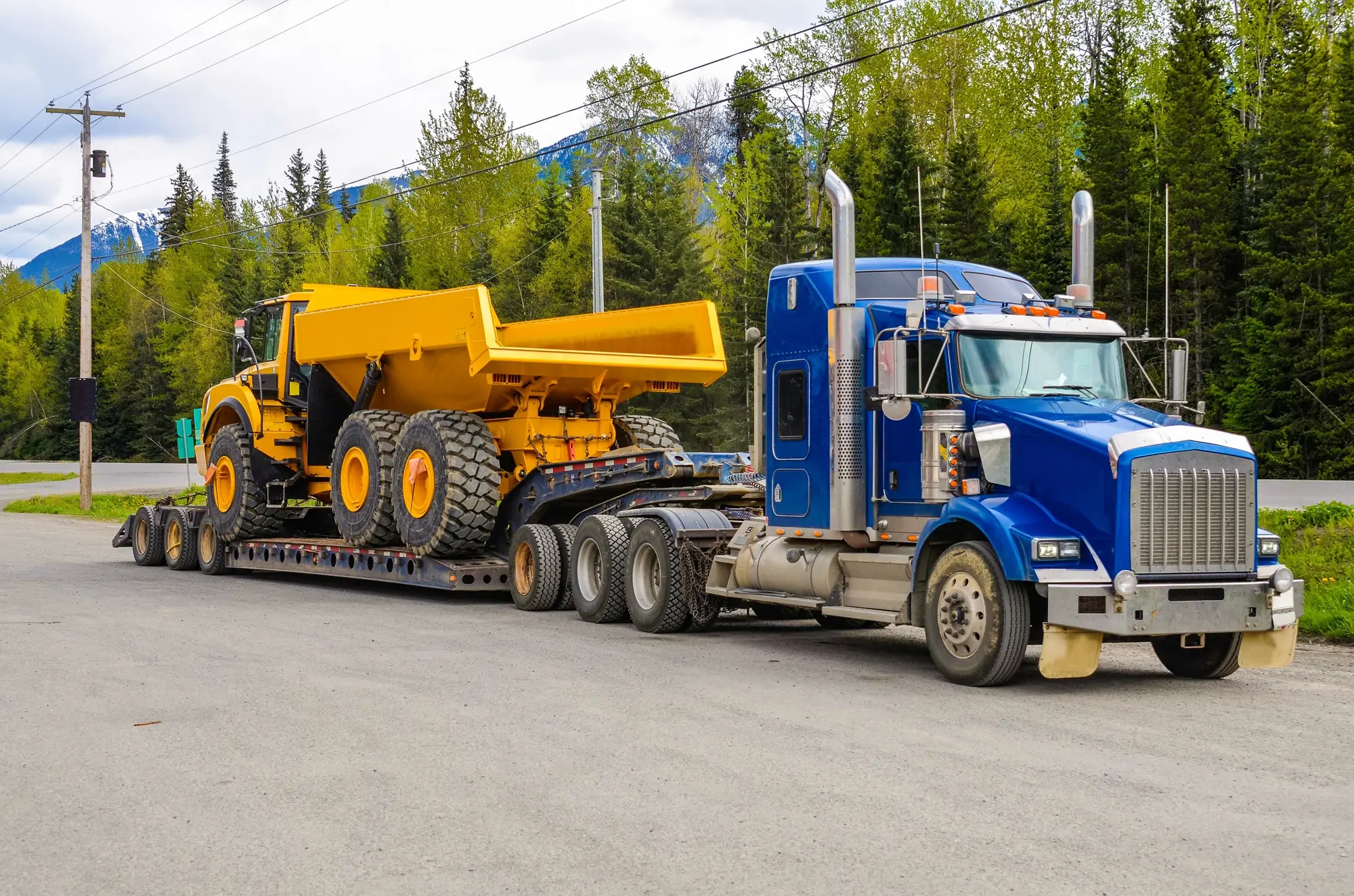 Hauling heavy equipment