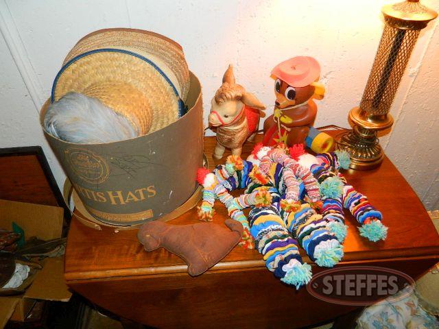 Hats--hat-box--homemade-dolls--and-vintage-toys-(see-photos-for-details)_1.jpg