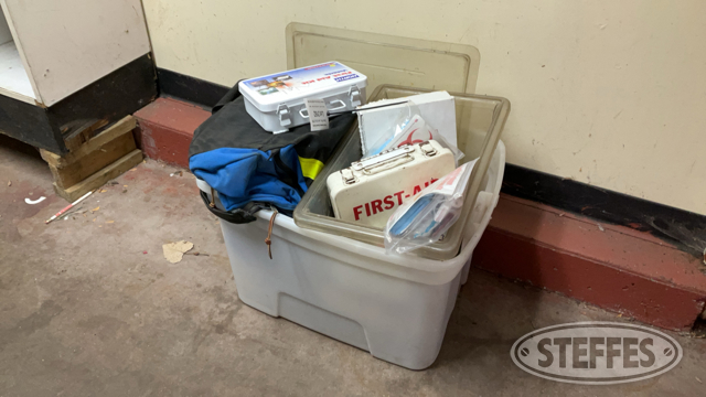 Tote of First Aid Supplies