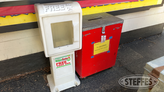 Newspaper Dispenser Box and Ticket Collection Box