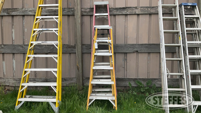(3) Fiberglass Step Ladders