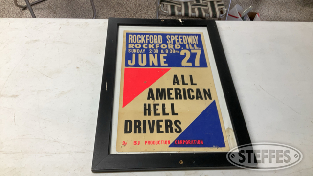 Framed Hell Drivers Poster