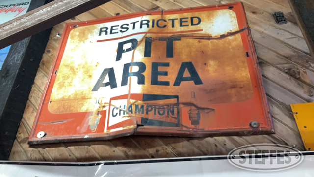 Pit Area Sign