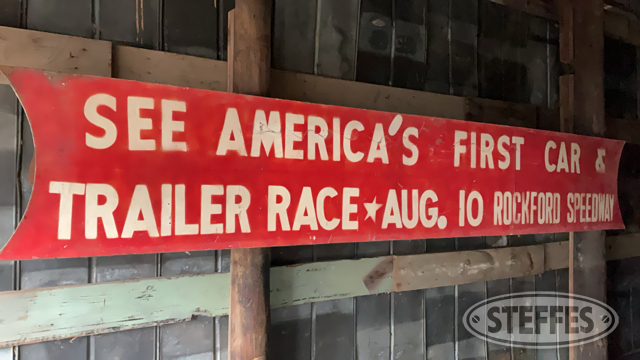 Car and Trailer Race Sign