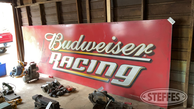 Budweiser Racing Sign