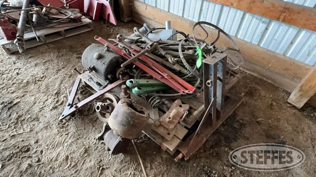 Pallet of asst. vintage tractor parts