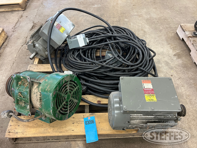 Asst. electric motors & power cords to include: