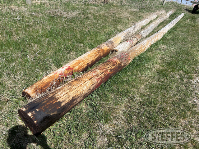 (3) Wood Poles