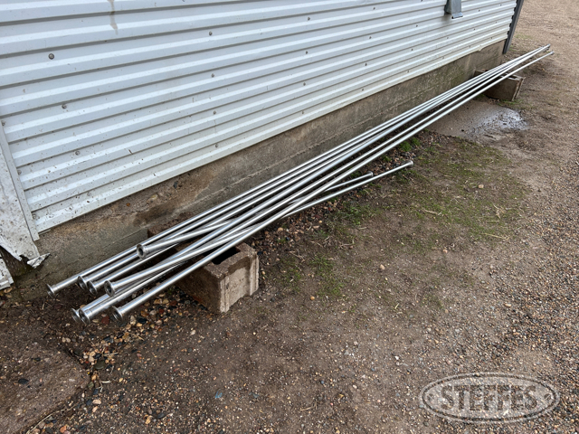 Stainless steel milk pipeline with elbows and couplers